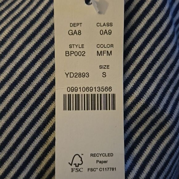 J.Crew Navy and White Striped Sleeveless Tank Top With Shelf Bra Size Small NWT - Picture 8 of 9